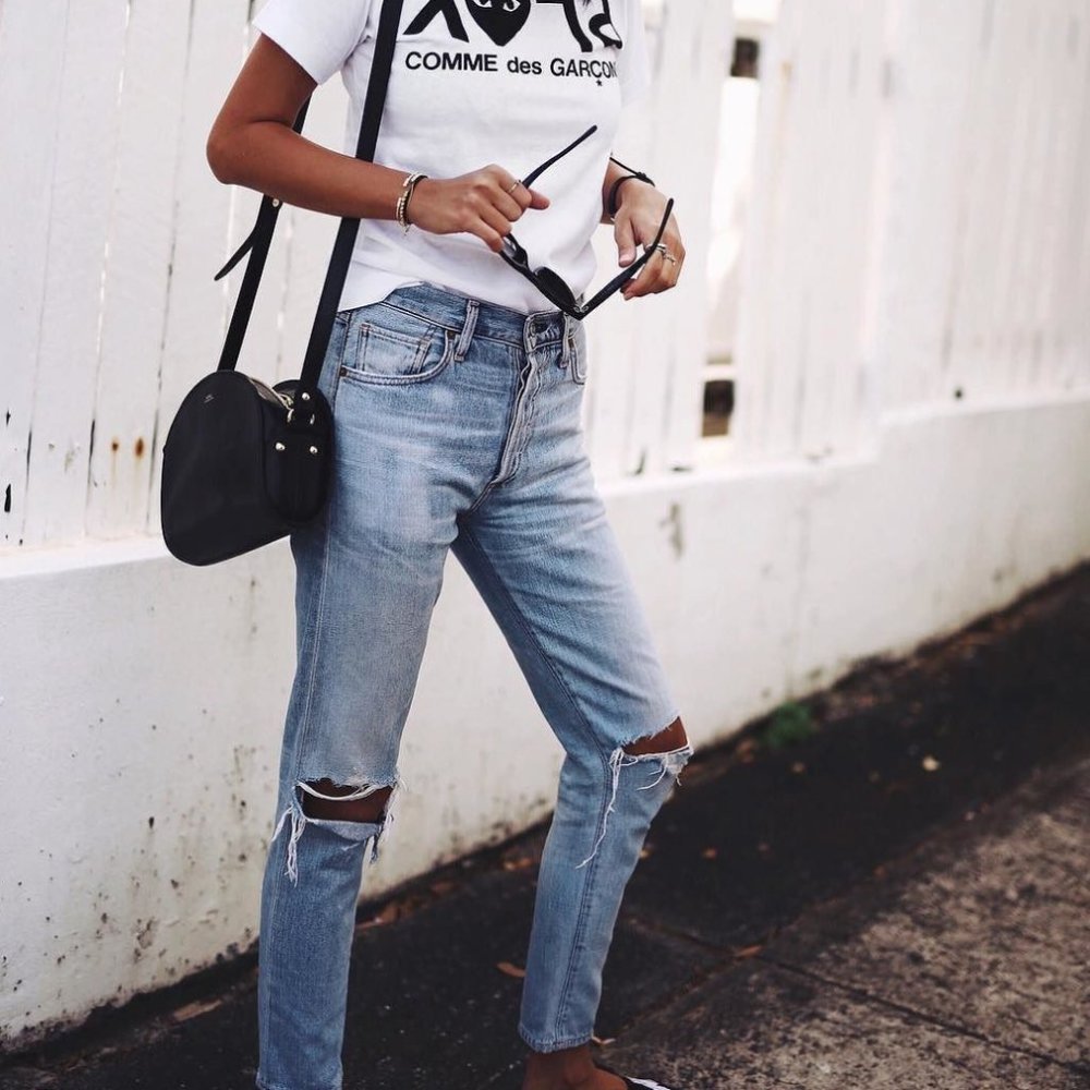 Citizens of Humanity Liya High Rise Jeans in Torn